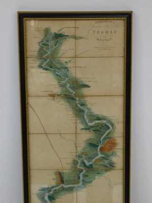 A 19thC folding Tombleson's Panoramic Map of the Thames and Medway, published by J Reynolds 174 Strand, London, framed, 127cm x 25cm. - 2