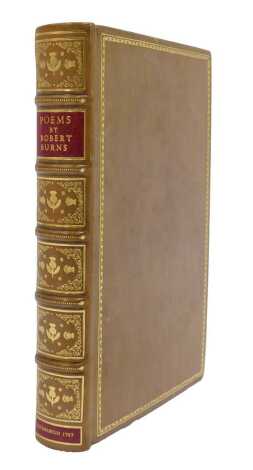 Burns (Robert). Poems, chiefly in the Scottish dialect, 8 vol, first Edinburgh edition, full cover, gilt tooled calf, retailed by William Creech Edinburgh 1787.