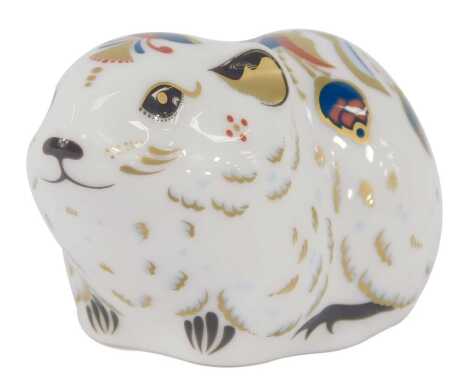 A Royal Crown Derby Exclusive Collector's Guild Edition Bank Vole, 2004, with gold stopper, 7cm wide, boxed.