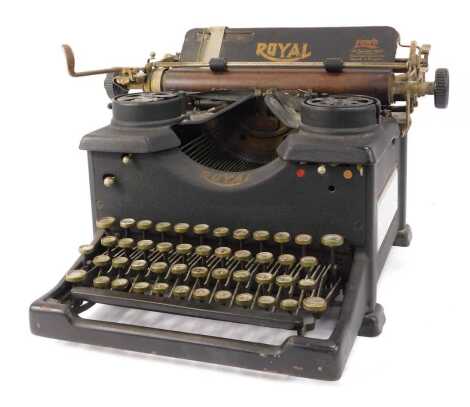 A Low's Royal typewriter.