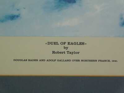 After Robert Taylor. Duel of the Eagles, print, bearing signature, 34cm x 47cm. - 4