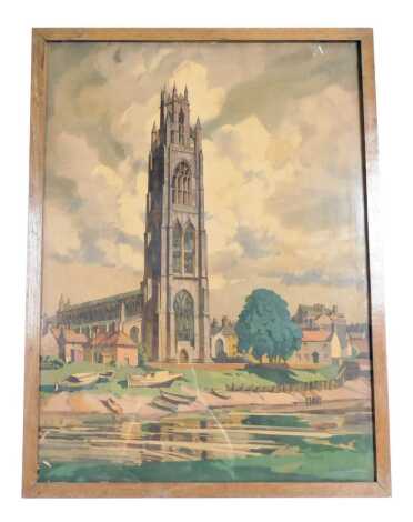 After Freda Maston. Boston, British Rail coloured poster, 79cm x 48cm, framed. (AF)