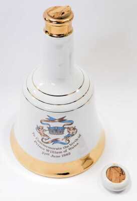 Four Bell's Scotch whisky commemorative decanters, with contents, to Commemorate the Marriage of HRH Prince Charles to Lady Diana Spencer, the Birth of Prince William of Wales, 50cl (x2), and the birth of Prince Henry of Wales. (4) (AF) - 6