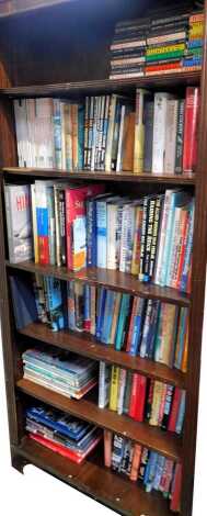 Various aviation related books, to include War Planes, various editions to include Bombers, Fighters, Flying Boats, together with The History of German Aviation, On Yankee Station, Raiding the Reich, other German aircraft related books, etc. (1 bookcase)