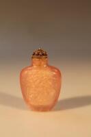 A Chinese rose quartz snuff bottle