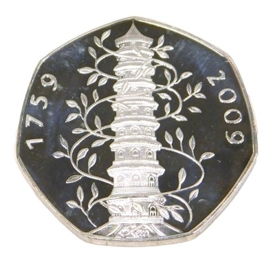 A n IRB copy Kew Gardens 1759-2009 fifty pence piece.