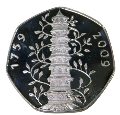 A n IRB copy Kew Gardens 1759-2009 fifty pence piece.