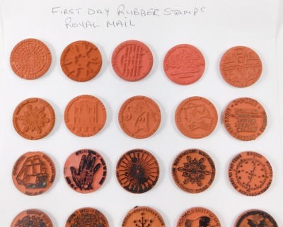 A group of first day Royal Mail rubber stamps. - 2