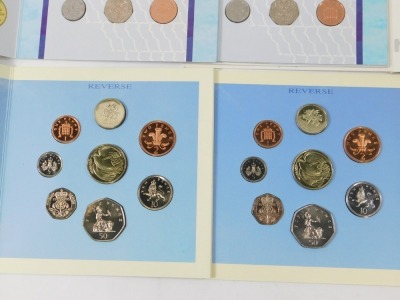 Britain's circulated coin packs, to include 1992, two 1994, two 1995, 1996, 1997, and 1999. - 2