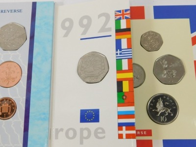 Britain's circulated coin packs, to include 1992, two 1994, two 1995, 1996, 1997, and 1999. - 4