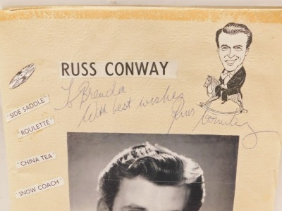 A quantity of 1960s pop memorabilia, to include autograph albums bearing signatures, Russ Conway photograph, fan club tickets, etc., some bearing signatures, personal photographs, cuttings, copy of New Musical Express 1962, etc. - 7