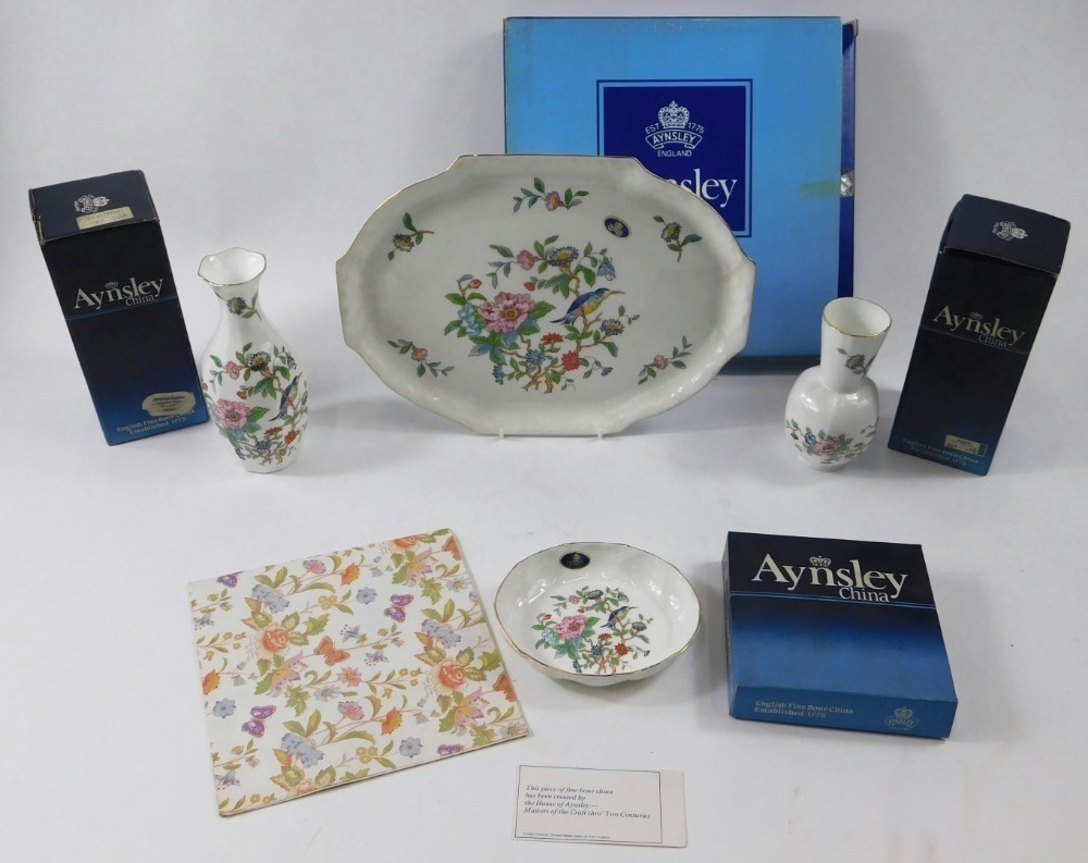 Four items of Aynsley Pembroke pattern, boxed.