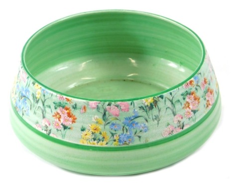 A Shelley Melody pattern bowl, of tapering form, with a printed band of flowers, 20cm diameter.