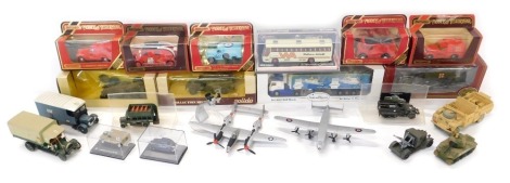 A quantity of diecast vehicles, to include Solido, Matchbox Models of Yesteryear, etc. (2 trays)