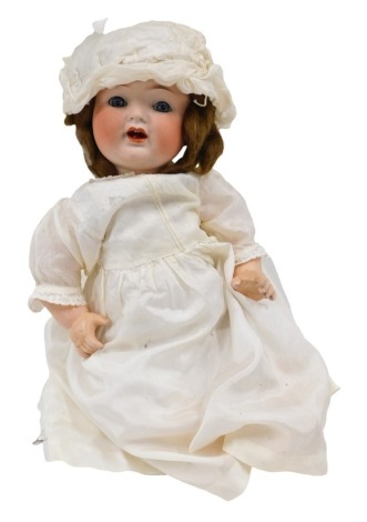 A Heubach & Koppelsdorf 342.6 bisque headed doll, 46cm high.