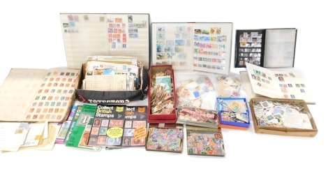 A mixed box of stock books, reference works and ephemera. (box)