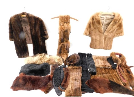 Various furs, to include stoles, capes, jackets, muffs, etc. (1 box)