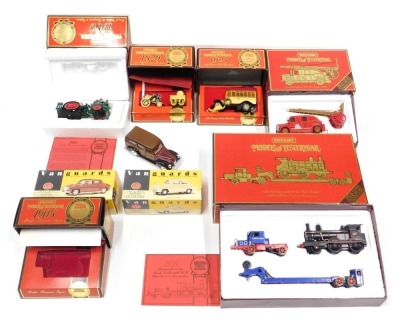 Matchbox Models of Yesteryear, various boxes to include YS43 1905, The Fowler Showman Engine, Vanguards empty boxes, etc. (1 tray)