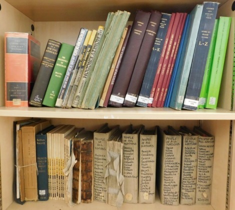 Miscellaneous books, to include various census publications, Peoples of All Nations, etc. (2 shelves)