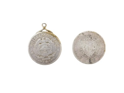 Two coins, comprising a Shilling dated 1896 and a half crown dated 1893. (2)