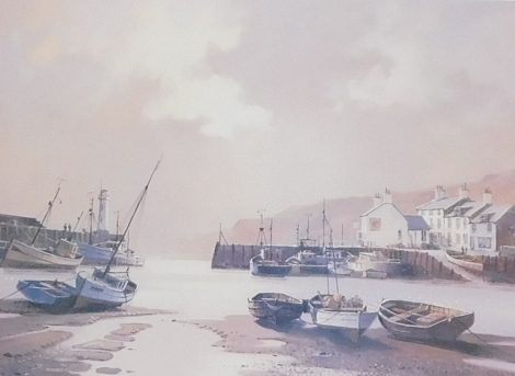 Don. Micklethwaite (b.1936). Low tide, artist signed limited edition coloured print, 428/500. 32cm x 40cm. National Fine Arts - Certificate of Guarantee verso.