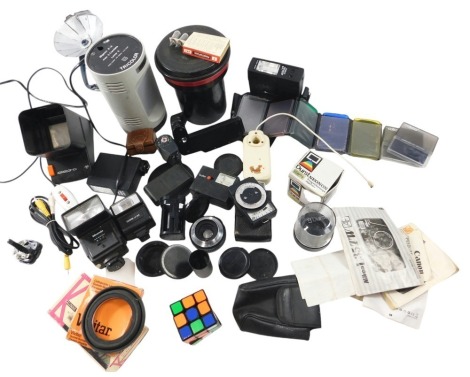 A quantity of camera accessories, etc.