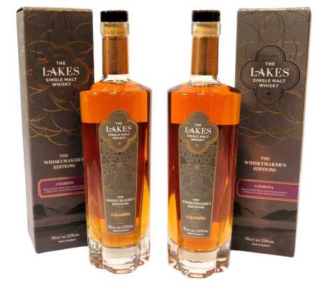 The Lakes Single Malt Whisky, The Whiskymaker's Edition Colheita, 52% vol, 70cl, boxed. (2)