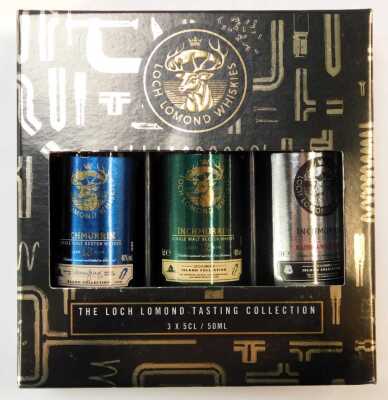 A group of Whisky miniatures, including Abhainn, Deary, The Balvenie, MacDonalds's Glencoe, etc, (10), boxed, together with a three box set of Loch Lomond Whisky. - 2