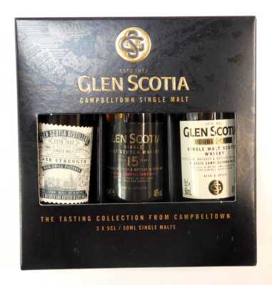 A group of Whisky miniatures, including Glenfiddich, Glen Scotia, etc, some in box sets. - 2