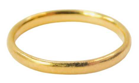 A 22ct gold wedding band, of plain design, maker HM Limited, Birmingham 1979, ring size N½, 2.9g all in.