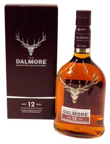 The Dalmore Highland Single Malt Scotch Whisky, aged twelve years, matured in American white oak and Oloroso sherry casks, 40% vol, 70cl, boxed.