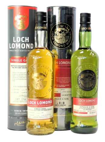 Loch Lomond Single Malt Single Cask Scotch Whisky, comprising a Whisky Exchange Exclusive bottle distilled 2010 and bottled 2020, 1 of 241 bottles, 57.7% vol, 70cl, and another distilled 2006 and bottled 2019, 1 of 266 bottles, 56.8% vol, 70cl, boxed. (2)