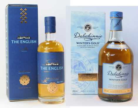 The English Single Malt Whisky, 43% vol, 70cl, and Dalwhinnie Winter's Gold Highland Single Malt Scotch Whisky, 43% vol, 70cl, both boxed. (2)