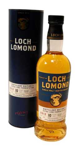 Loch Lomond Single Malt Scotch Whisky, Distillery Edition No. 3, distilled 2012, aged ten years, 1 of 500 bottles, 57.2% vol, 70cl, boxed.