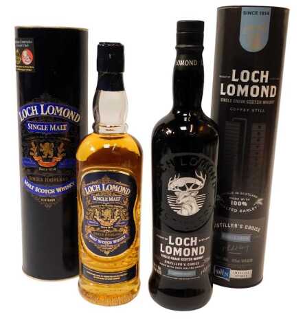 Loch Lomond Single Malt Scotch Whisky, 40% vol, 70cl, boxed, and Distiller's Choice Single Grain Scotch Whisky, 48.8% vol, 70cl. (2)