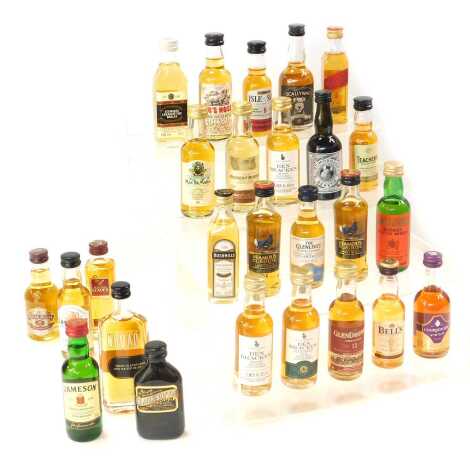 A group of Whisky miniatures, to include Teachers, Bells, Jameson, Ben Brachen, The Famous Grouse, Bushmills, etc. (26)