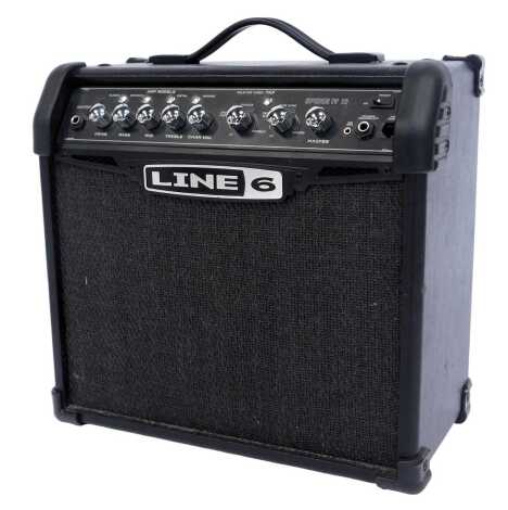 A Line 6 Spider IV 15 amplifier, 38cm high.