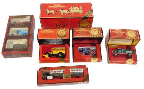 Models of Yesteryear diecast vehicles, to include Y-27 1922 Foden C Type steam wagon trailer, 1923 Scania Vapis post bus, 1905 Fowler Showman's engine. (a quantity)