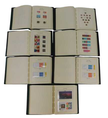 Philately. A collection of QEII and later stamps, collector's stamps and first day covers, for first and second class, and various penny and pound decimals, in seven green presentation folders.