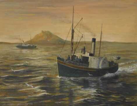 AR Allison (20thC School). Steam Boat, oil on canvas, signed and dated 79, 72cm x 92cm.