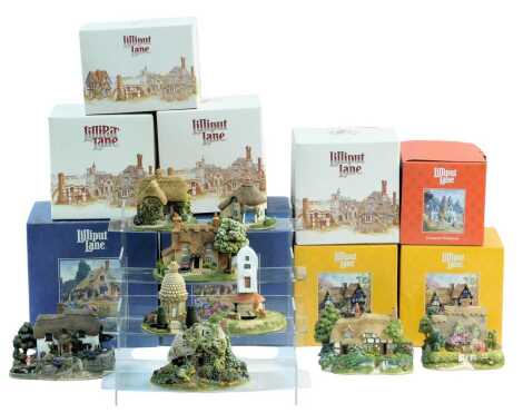 A group of Lilliput Lane, to include Chiltern Mill, Forget Me Not, Cherry Blossom Cottage, etc., boxed with deeds.