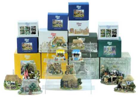 A group of Lilliput Lane, to include Millstone Cottage, Chine Cottage, Porlock Down, etc., boxed with deeds.