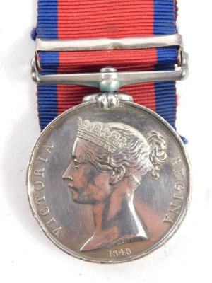 The Queen Victoria Military General Service Medal, with Java clasp, indistinctly named inscription, to a soldier of the 39th Foot, with replacement ribbon. - 2