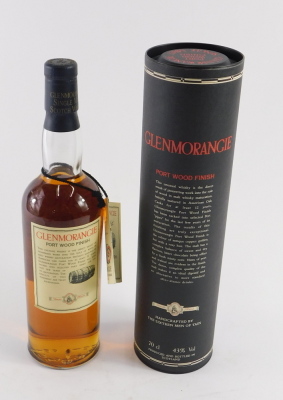 A bottle of Glenmorangie single Highland Scotch whisky, with port wood finish, 70cl, with outer tube case. - 2