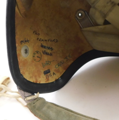 An RAF flight helmet, circa 1970, size 2 broad, with visor and cover, respirator, etc. (ex Flight Lieutenant Crawford, Vulcan bomber display team) - 5