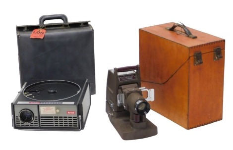 Two projectors, comprising a Kershaw model 250 strip projector, in original case, and a Kodak slide projector, also with carry case.