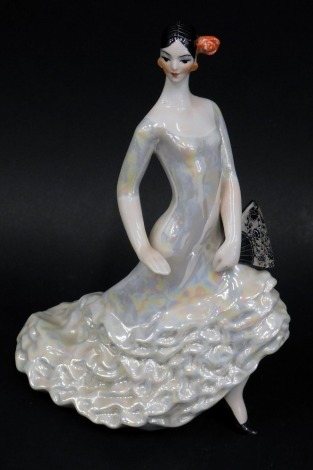 A Ukrainian Kiev porcelain figure of a Spanish dancer, 22cm high.