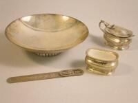 Four items of Indian silver plate