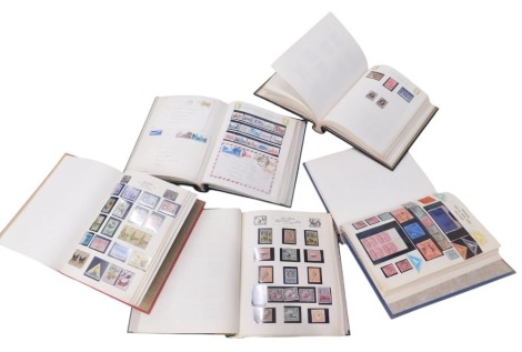 Albums of stamps for British East Africa, and Rhodesia/South Africa, etc., including British Africa, British America, Middle East, Far East, Egypt, South West Africa, and Australian states, some facsimiles included.