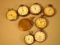 Various silver plated pocket watches